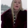 Elizabeth Potthast 90 Day Fiance Happily Ever After S9 Maroon Fur Jacket