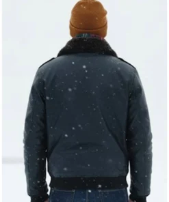 Ryan Carnes Movie A Cherry Pie Christmas 2025 Mitch Henriksen Grey Cotton Jacket