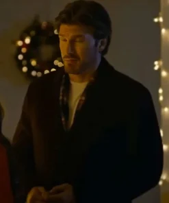 Christopher Russell Film A Christmas Prayer 2025 Wes Wool Brown Trench Coat
