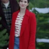 Natalie Movie A Christmas Prayer 2025 Shae Robins Red Wool Coat