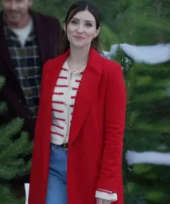 Natalie Movie A Christmas Prayer 2025 Shae Robins Red Wool Coat