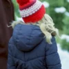 Madeleine Cox Movie A Christmas Prayer 2025 Caroline Puffer Hooded Blue Jacket