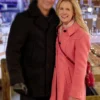 Ginna Claire Mason Movie A Newport Christmas 2025 Ella Pink Wool Coat
