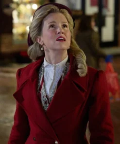 Ella Movie A Newport Christmas 2025 Ginna Claire Mason Red Wool Coat