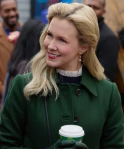 Ginna Claire Mason Film A Newport Christmas 2025 Ella Green Wool Coat