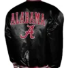 Franchise Club Alabama Crimson Tide Full-Snap Black Satin Varsity Jacket