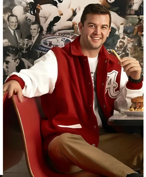 Alabama Crimson Tide Red and White Varsity Jacket