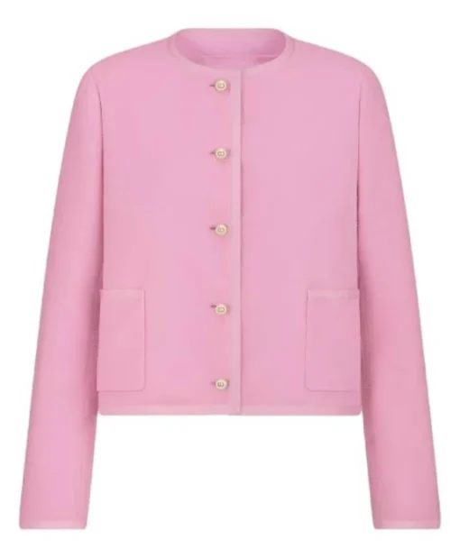 Buy Dana Perino America’s Newsroom 2025 Pink Collarless Jacket