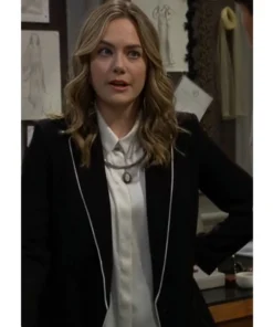 Bold and the Beautiful Annika Noelle Crepe Blazer