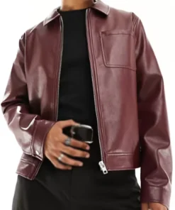 TV Show The Voice S28 Antonio Ramsey Burgundy Leather Jacket