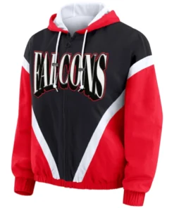 Atlanta Falcons Retro Crinkle Windbreaker Hoodie