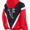 Atlanta Falcons Retro Crinkle Red and Black Full-Zip Windbreaker Hoodie