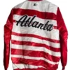 NFL Atlanta Falcons Starter Red and White Satin Jacket