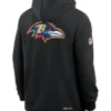 Unisex Crucial Catch Baltimore Ravens 2025 Sideline Black Hoodie