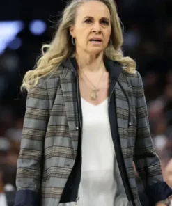 WNBA Finals Playoffs 2025 Becky Hammon Checked Blazer