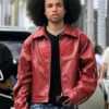 Noel Robinson Beverly Hills 2025 Red Leather Jacket