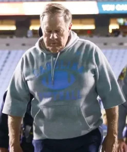 TCU v North Carolina Bill Belichick Short-Sleeves Grey Hoodie
