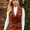 The Beast in Me Brittany Snow Brown Vest