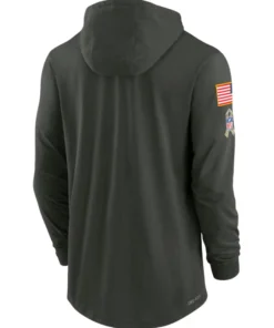 Buffalo Bills Green 2025 Salute To Service Sideline Pullover Hoodie