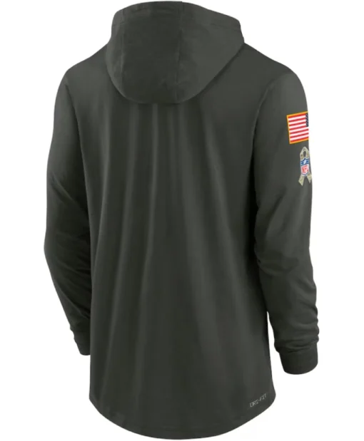 Buffalo Bills Green 2025 Salute To Service Sideline Pullover Hoodie