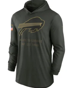 Buffalo Bills 2025 Salute To Service Sideline Pullover Hoodie