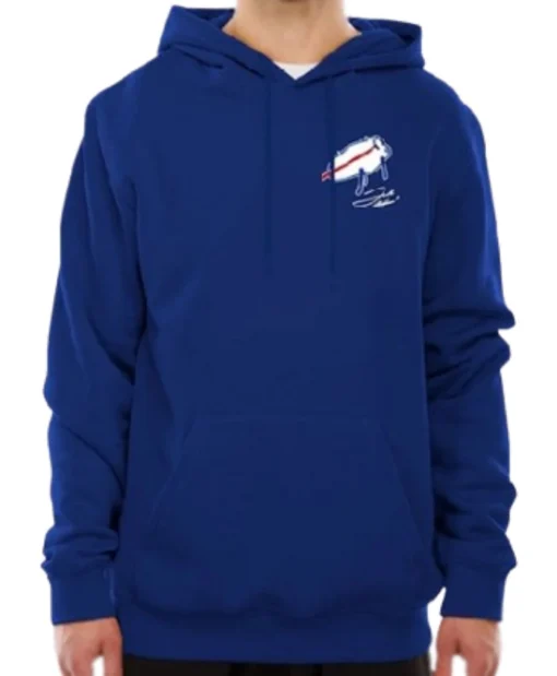 Buffalo Bills New Era Billustration Josh Allen Royal Blue Hoodie