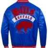 Nfl Buffalo Bills Rib Royal Satin Varsity Jacket