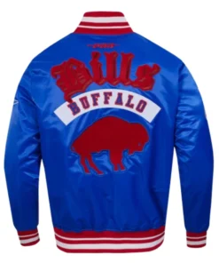 Nfl Buffalo Bills Rib Royal Satin Varsity Jacket