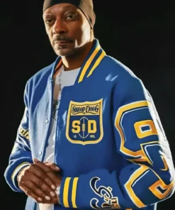 Snoop Dogg AFL Blue Bomber Jacket