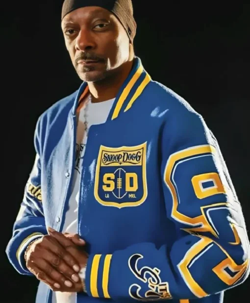 Snoop Dogg AFL Blue Bomber Jacket