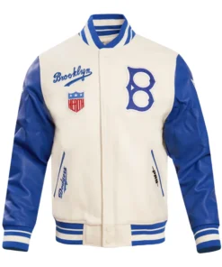 Brooklyn Dodgers Retro Classic Rib Wool Varsity Jacket