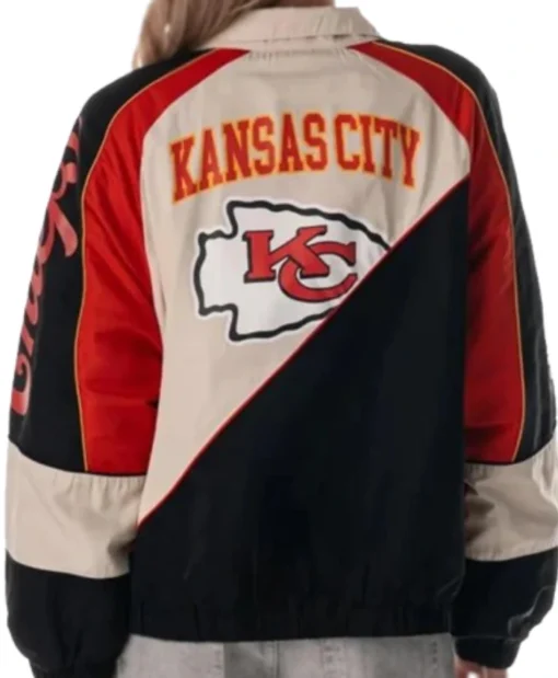 Caitlin Clark Kansas City Chiefs Colorblock Zip-Up Track Jacket