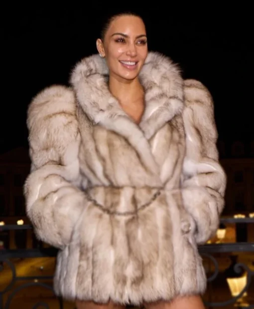 Paris Fashion Week 2025 Kim kardashian Party Fur Coat Buy Now