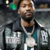 Meek Mill Philadelphia Eagles Black Leather Jacket