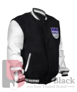 Sacramento Kings Taylor Bomber Black and Cream Jacket