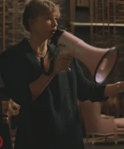 Taylor Swift Pinstripe Black Blazer