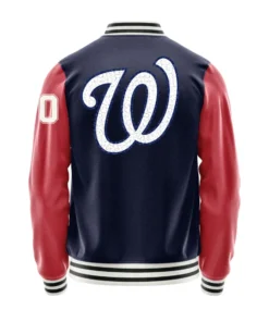 Washington Nationals Red and Navy Varsity Letter Jacket