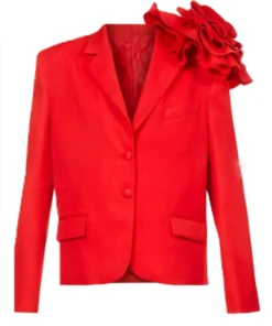 Jimmy Fallon 2025 Camille Hemming appliqué Red Blazer