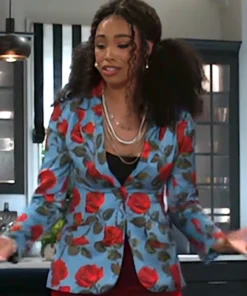 Beyond the Gates Chelsea Hamilton Roses Satin Blazer