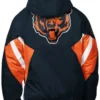 Breakaway Crinkle Popover Chicago Bears Line Up Half-Zip Navy Pullover Hooded Jacket