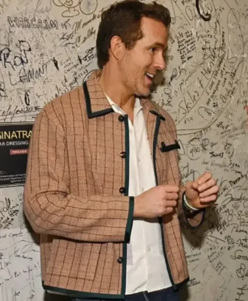 Ryan Reynolds Chicago Theatre 2025 Brown Jacket