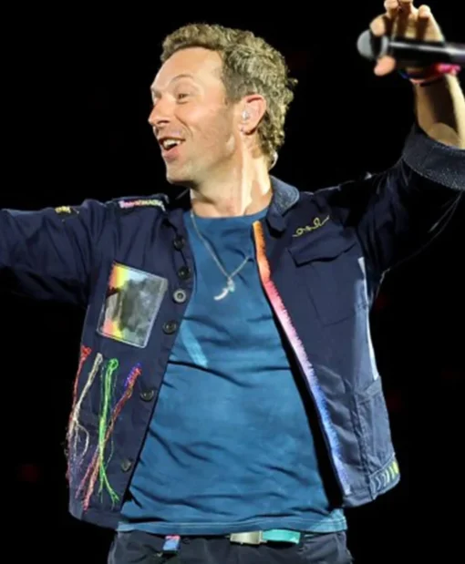 Chris Martin Coldplay Concert 2025 Blue Jacket Buy Now