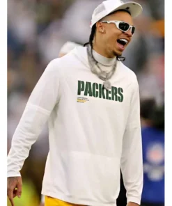 Christian Watson Packers White Hoodie