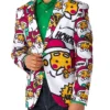 Christmas 2025 Giftmas Eve Multicolor Printed Blazer