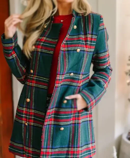 Trendy Christmas Plaid Jacket for Men and Womens