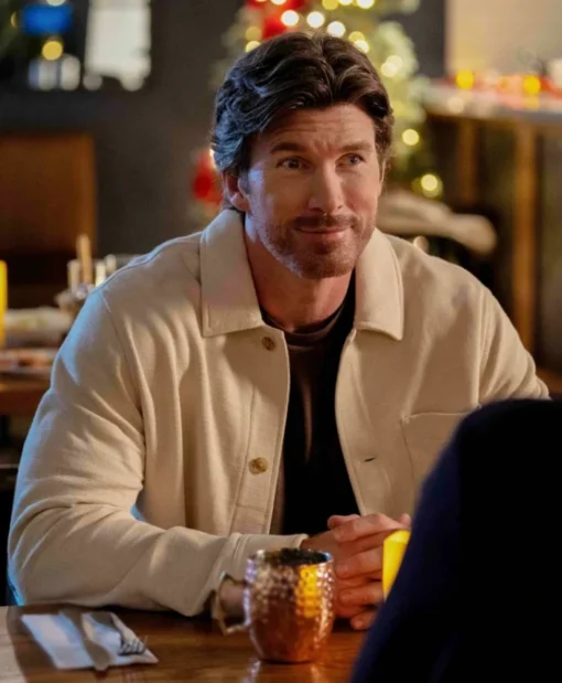 Christopher Russell Movie A Christmas Prayer 2025 Wes Wool White Jacket