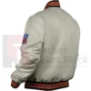 90’s Cleveland Browns Satin Bomber Jacket - White