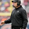 New Orleans Saints 2025 Coach Kellen Moore Black Hooded Full-Zip Rain Jacket