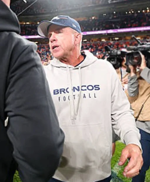 Coach Sean Payton Denver Broncos 2025 Grey Pullover Hoodie