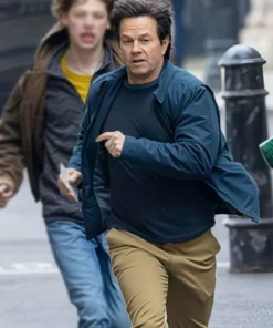 The Family Plan 2 Mark Wahlberg Blue Jacket
